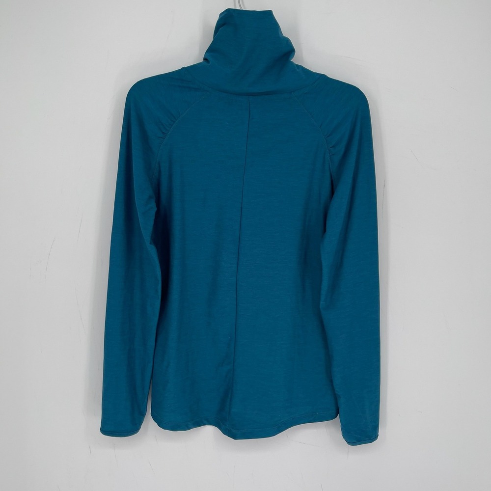 Layer 8 Women's Teal Qwick-Dry Mock Neck Long Sleeve Athletic Sweatshirt Size M - Picture 2 of 6